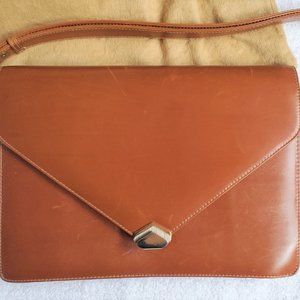 GINO FERRUZZI Italian Leather Purse Handbag Brown Handmade Firenze Shoulder